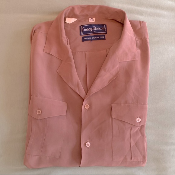 Vintage George Besson Paris Silk Shirt - Picture 1 of 5